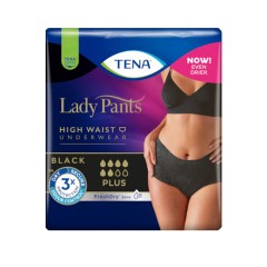 TENA Lady Pants Plus upijajuće gaćice visokog struka crne OMC